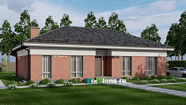 Одноэтажный дом F-5867