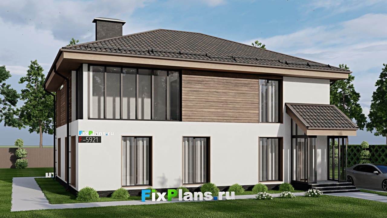 Двухэтажный дом F-5921 — фасад