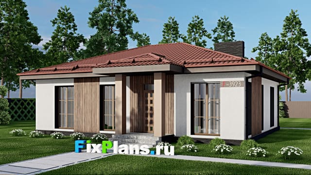 Одноэтажный дом F-3923