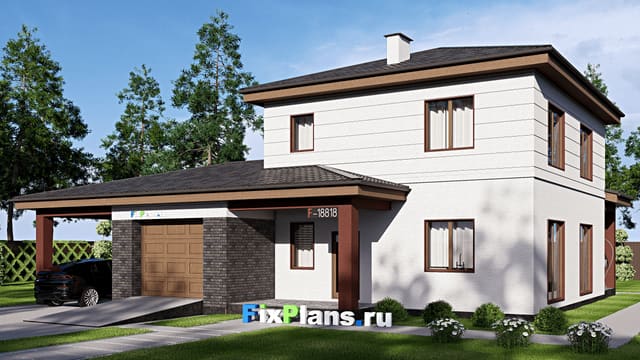 Двухэтажный дом F-18818